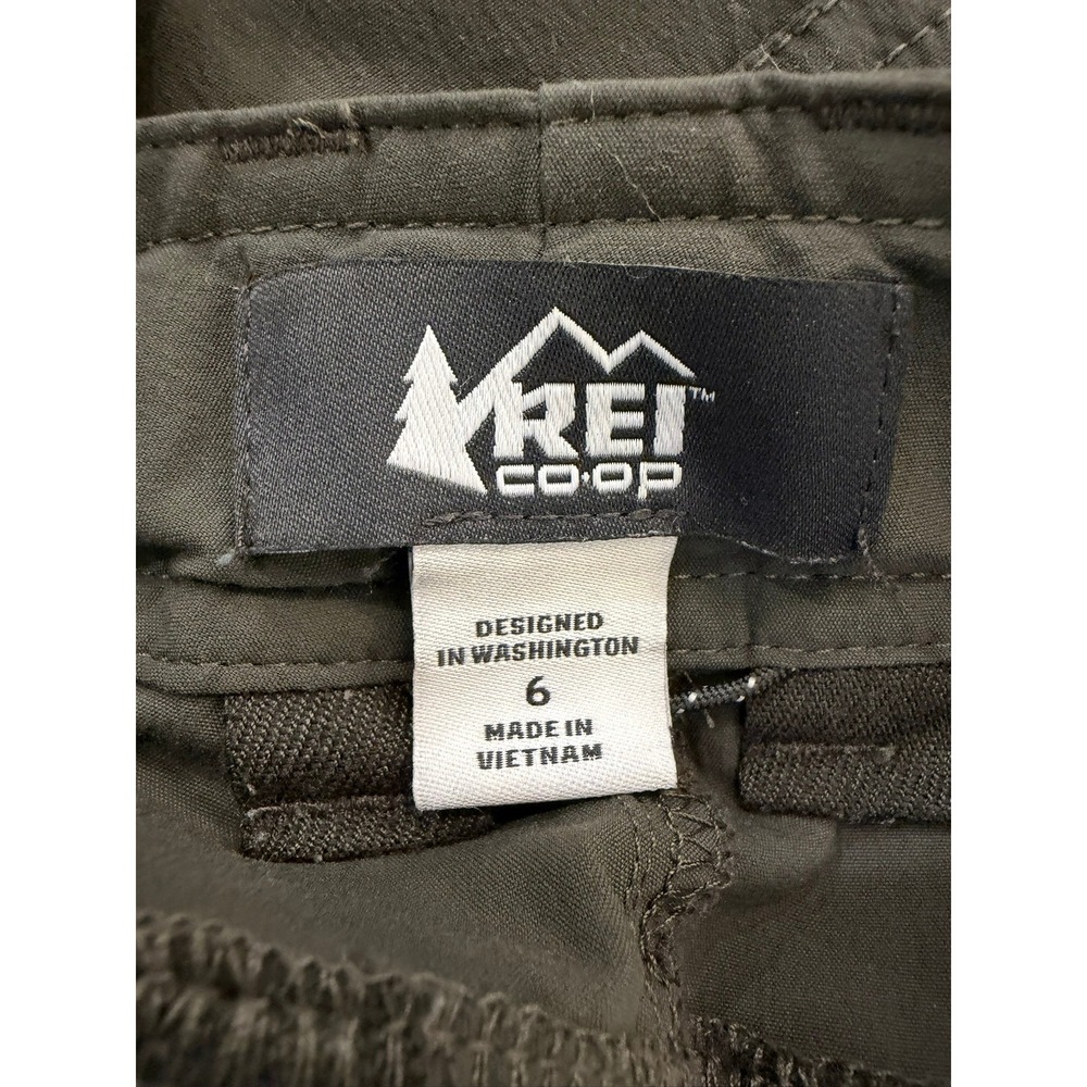 REI Co-op Convertible Cargo Hiking Pants Olive Green Relaxed Fit Women Sz 6 - Picture 9 of 11